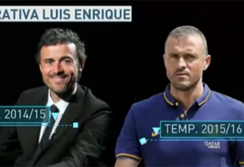 Consequence of exhausting work - "Barcelona" coach L.Enrique greatly aged over the year (VIDEO)