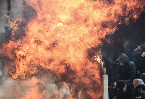 Molotov Cocktail Thrown at "Ajax" Fans in Athens