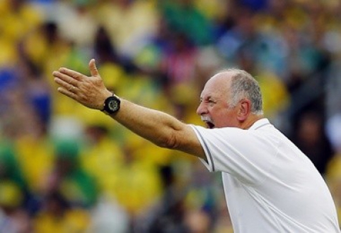 Brazilian coach L.Scolari comforted the disgruntled Portuguese