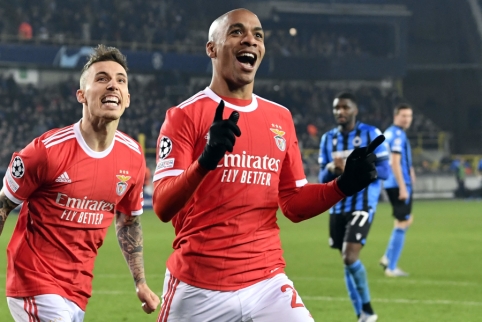 Benfica" defeated the "Brugge" team in the first round of the round of 16