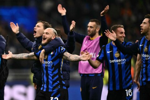 Inter team, which withstood Bayern's assault, advanced to the Champions League semifinals.